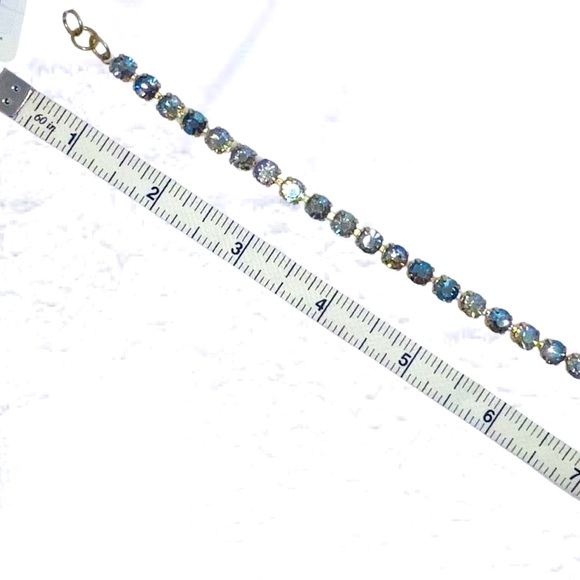 CrAve Blue Rhinestone Bracelet Iridescent Crystal  - Picture 2 of 3